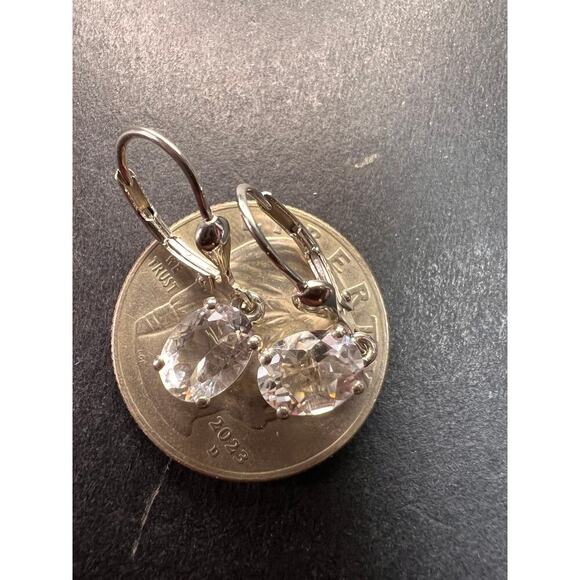 NEW petalite sterling silver lever back earrings - Picture 3 of 12